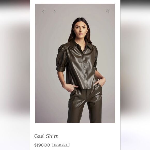 sundays Tops - Sundays Gael Faux Leather Boho Chic Top Size XS Mob Wife New No Tags